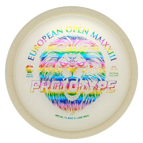 European Open 2023 Metal Flake C-Line MD5 [Prototype] 175g transparent shatter rainbow ("misprint")