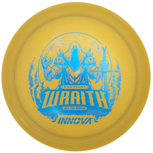 Limited Edition Moondust Wraith (2024 PDGA Worlds) 172g goldgelb blau