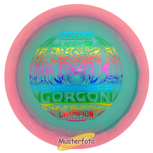 Dennis Augustsson 2025 Tour Series Proto Glow Halo Champion Gorgon 173g-175g pink-türkis rainbow